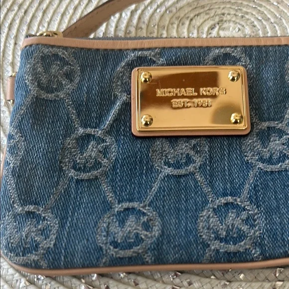 Michael Kors Blue Denim Wristlet - Picture 4 of 13